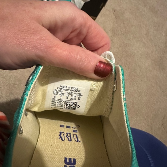 Converse Turquoise Canvas Sneakers - Picture 4 of 5